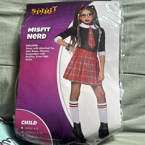 Misfit Nerd Costume with Red Plaid Skirt